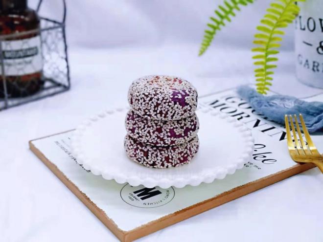 补血养颜～低脂紫薯红糖糯米饼