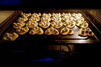 烤箱上火170/下火140提前10分钟预热，放入烤箱中层，约烤10分钟左右