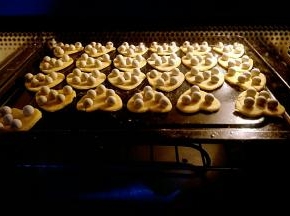 烤箱上火170/下火140提前10分钟预热，放入烤箱中层，约烤10分钟左右