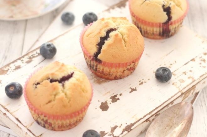 蓝莓椰香蛋糕蓝莓