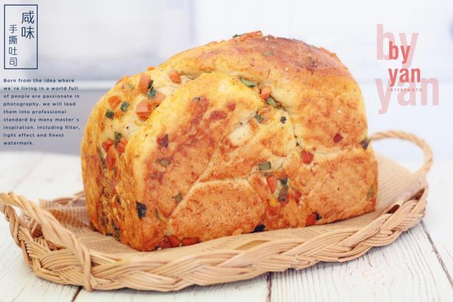 香葱火腿海苔肉松手撕吐司