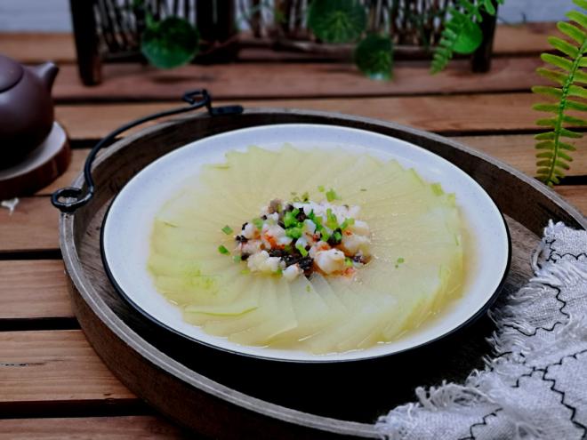 海参虾蓉蒸冬瓜