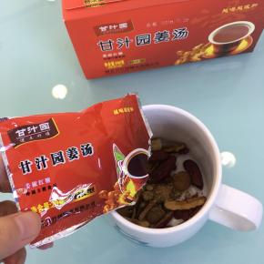 加入甘汁园姜椒红糖1包。