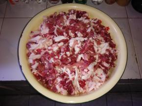 肥瘦混合均匀。