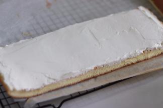 20、用抹刀稍微的抹平，让奶油分布的比较均匀。