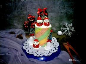 圣诞彩虹卷做好啦