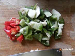 青红椒去籽切块