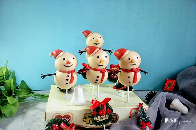 圣诞雪人棒棒糖馒头