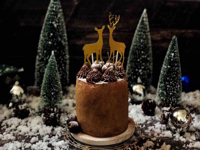 圣诞咖啡奶油蛋糕