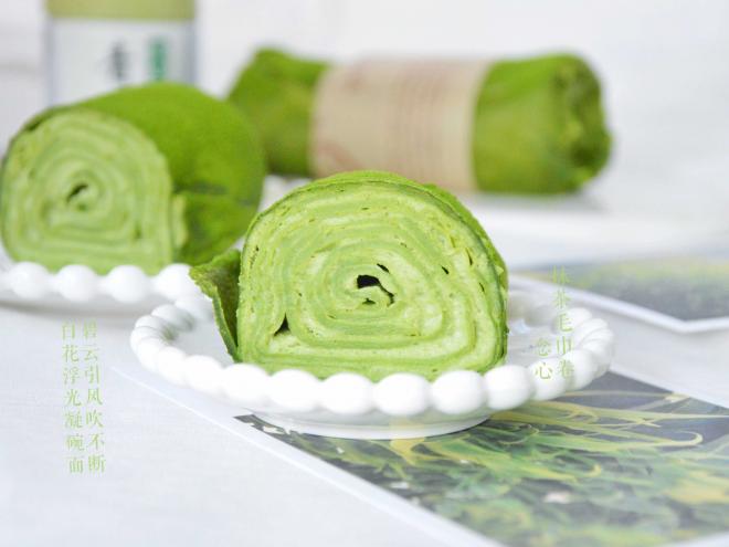 抹茶毛巾卷（抹茶奶黄馅）