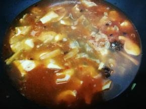 然后放入没过食材一指的水，大火烧开，在转中火煮到肉熟，转大火收汁，关火出锅