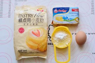 准备好饼干需要的所有材料