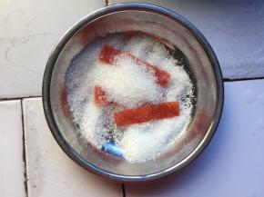 也可以切成条，沾上白糖