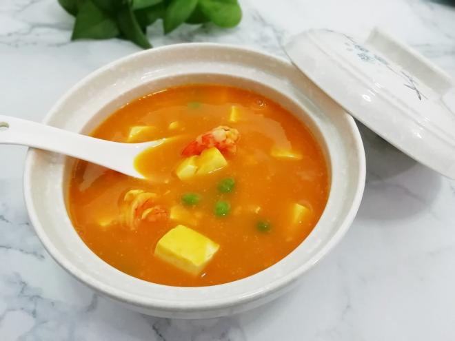 南瓜豆腐虾仁羹