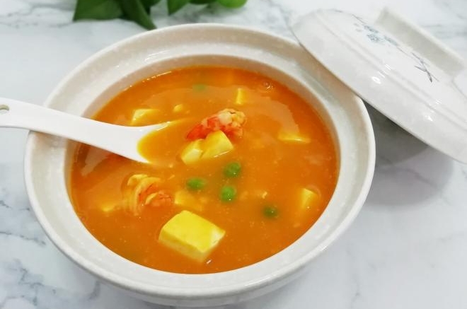 南瓜豆腐虾仁羹