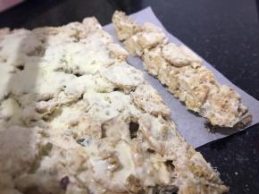 稍微定型后切块