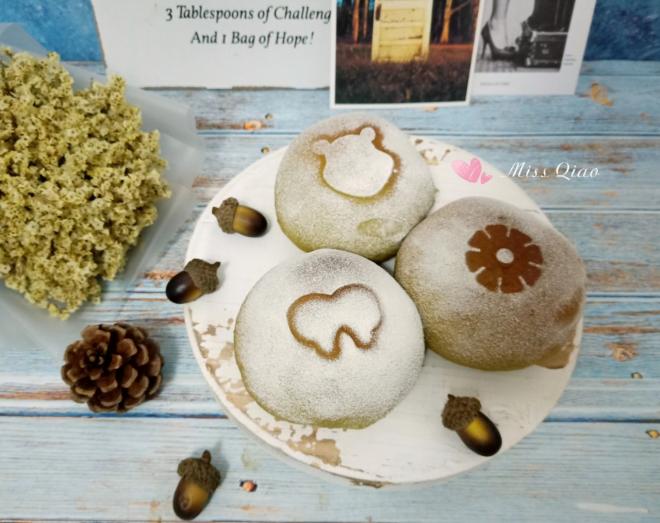 抹茶巧克力流心奶酪面包