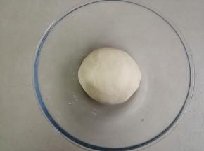 将酵母水倒入，揉成光滑的面团，盖上保鲜膜，在室温下发酵两倍大，天气冷可以用烤箱或微波炉发酵