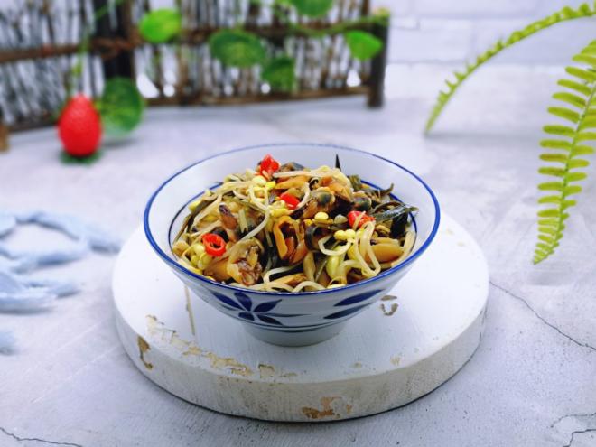 淡菜豆芽炒海带