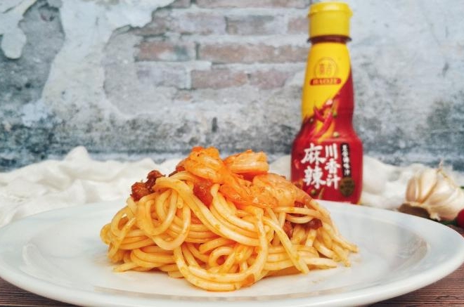 豪吉川香鲜虾肉酱意粉