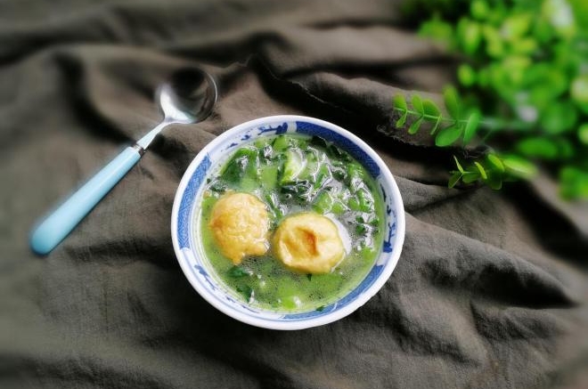 鸡丸青菜汤