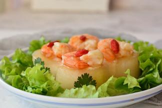 鲜虾瑶柱蒸冬瓜