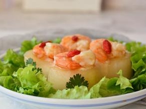 鲜虾瑶柱蒸冬瓜