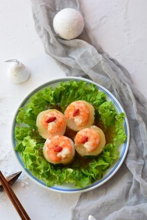 鲜虾瑶柱蒸冬瓜