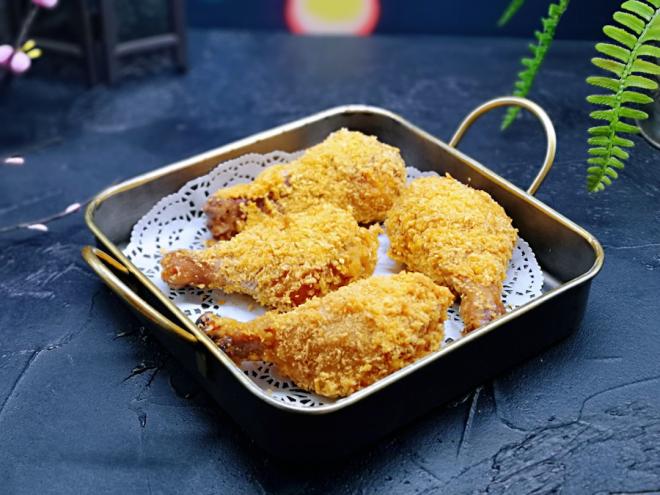 奥尔良面包糠烤鸡腿