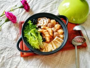 这么多食材，娘俩吃的干干净净。