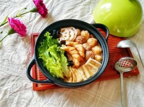 这么多食材，娘俩吃的干干净净。