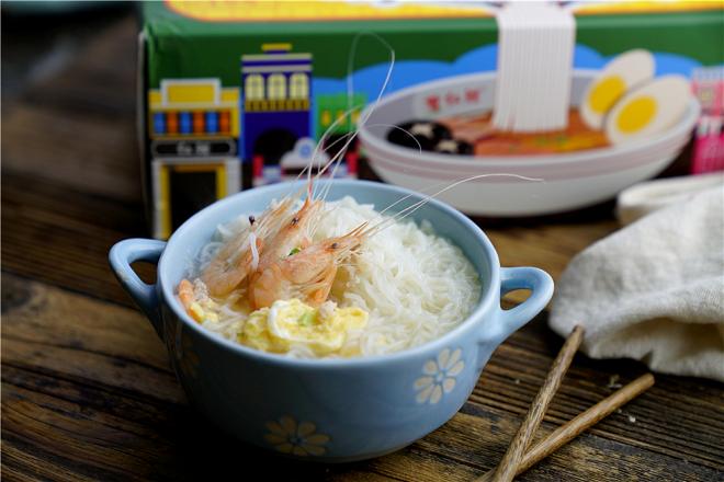 白虾鸡蛋汤粉