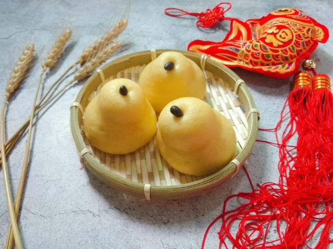 仿真雪梨豆沙包