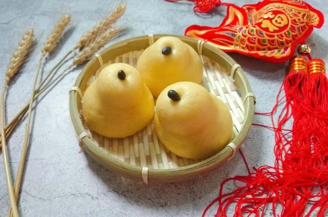 仿真雪梨豆沙包
