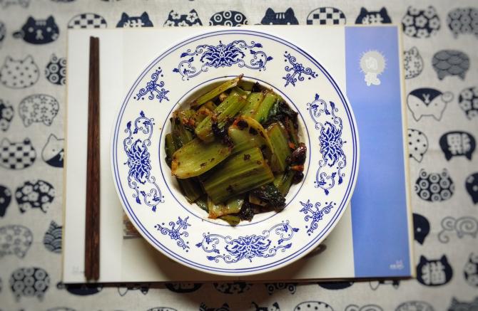 豆豉炒君达菜