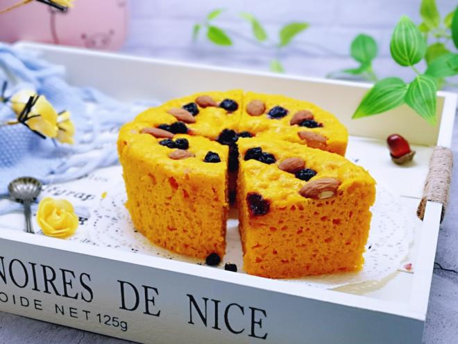 蓝莓杏仁南瓜发糕