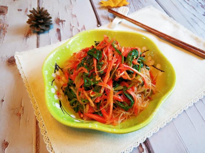 凉拌菠菜粉丝