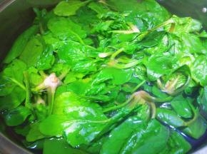 菠菜洗净焯水