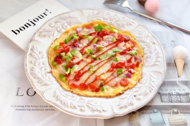 快手早餐—鸡蛋饼披萨