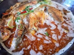 大火烧开转中火炖25分钟（此时我放了一点干香菜，没有可以不放）