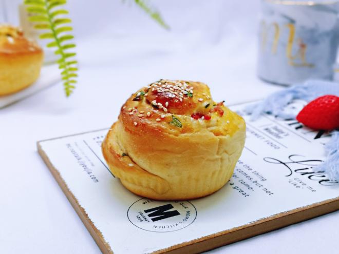 香葱火腿面包卷