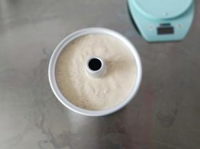 倒入模具，刮平，震去大气泡