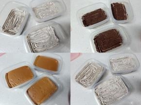 挤一层奶油，撒一层奥利奥碎，再盖一层蛋糕胚，再挤一层奶油，撒一层奥利奥碎