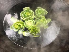 放入白菜茎，煮熟即可