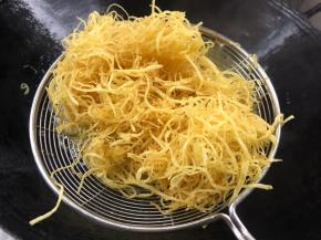 快速捞出沥干油分