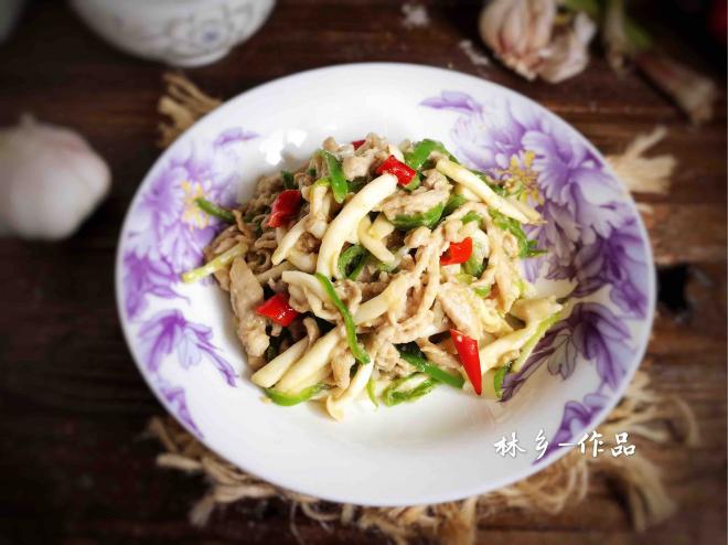 白玉菇青椒炒肉丝