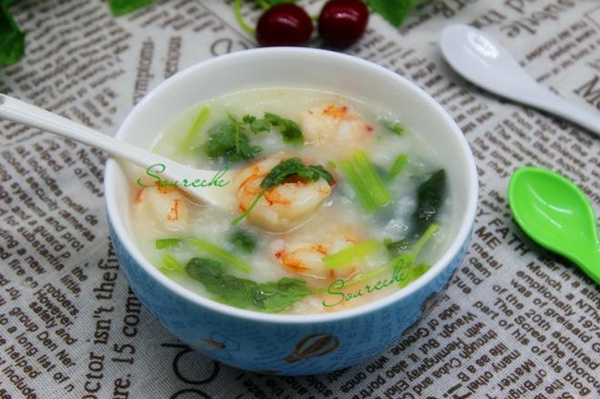 虾仁菠菜粥