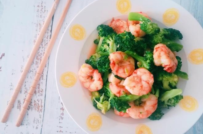 西兰花炒虾仁