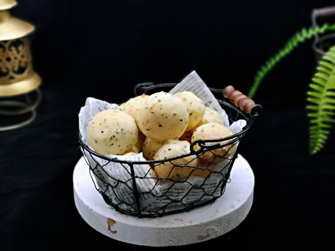 黑芝麻麻薯面包