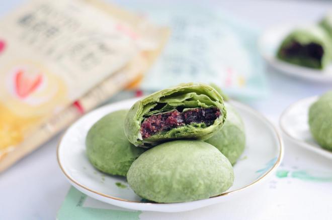 抹茶红豆酥